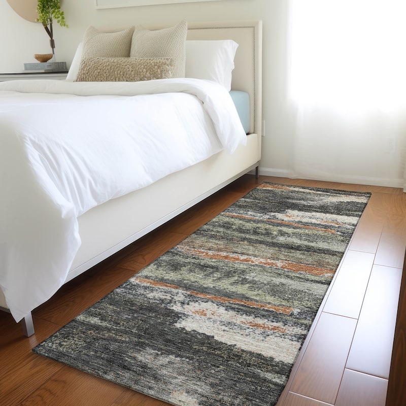 Premium Washable Super Soft Modern Casual Mayfield Rug - Charcoal - 2'3" x 7'6"