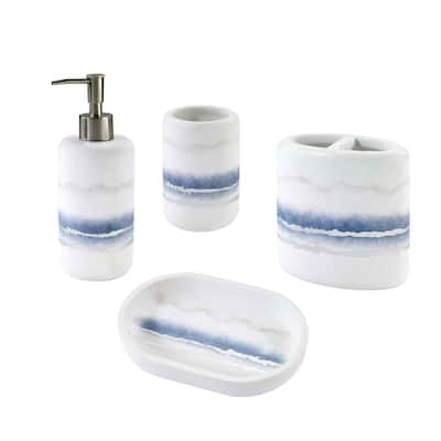 Avanti Linens Murano 4-Piece Bath Accessory Set - Bath Acc 4pc Set - TM, TB, SD, LP
