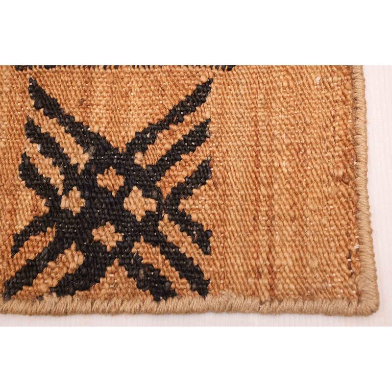 ECARPETGALLERY Flat-Weave Palas Denizli Light Brown Jute Kilim - 4'3 x 5'11