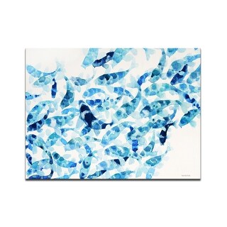 'Blue Koi' Wrapped Canvas Wall Art by Norman Wyatt Jr.