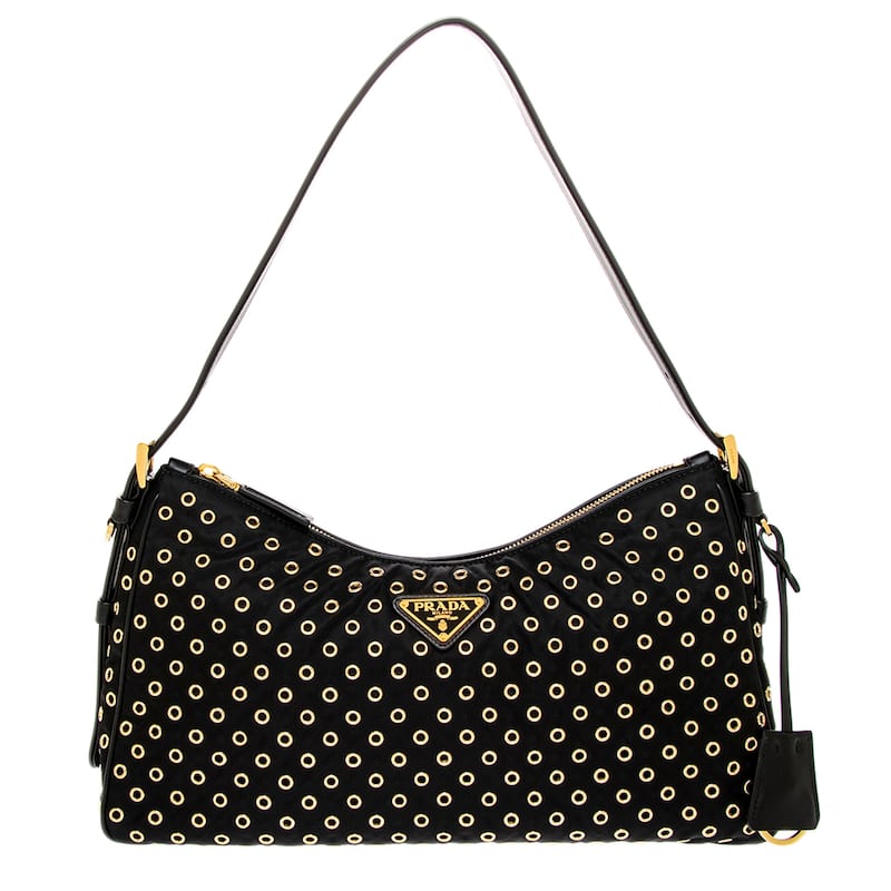 Prada Large Aimée Shoulder Bag - Black