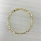 preview thumbnail 6 of 15, Joelle Gold Link Chain Women's Bracelet - 14K Paperclip Link Chain 3.4 mm For Her
