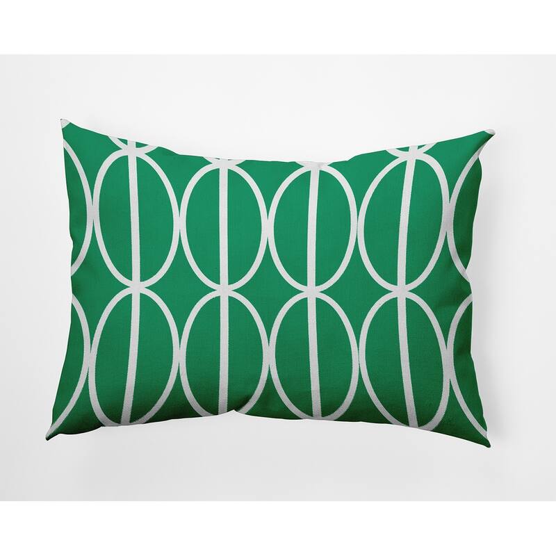 Ovals Go 'Round Indoor/Outdoor Throw Pillow - True Mint - 14" x 20"