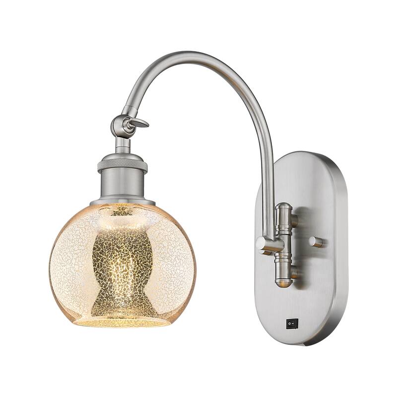 Innovations Lighting Endless Possibilities Ballston - Athens - 1 Light 6" Swiveling Sconce - Mercury/Brushed Satin Nickel