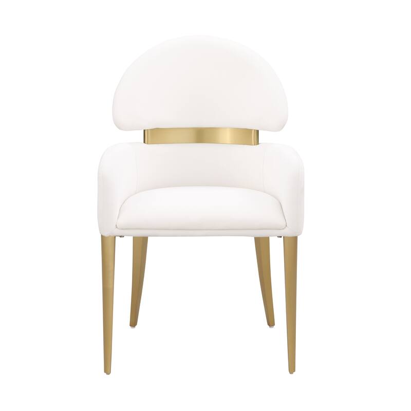 Furniture of America Luvien Modern 5-Piece White Sintered Stone Top Oval Dining Set
