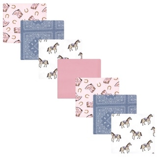 Hudson Baby Girls Cotton Flannel Receiving Blankets Bundle, Cowgirl, One Size - Cowgirl - One Size