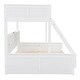 preview thumbnail 10 of 25, Wood Twin XL over Queen Bunk Bed with Shelves, Storage Cabinets, USB Ports, Bunk Bed Frame w/Slats Support, No Box Spring Needed