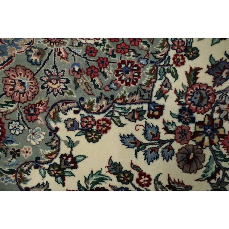 Hand Knotted Oriental 100% Wool Carpet Traditional Floral Beige & Ivories Aubusson Area Rug - 9' 0'' X 6' 0''