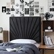 preview thumbnail 3 of 6, Tavira Allure® College Dorm Headboard - Sunrise Panel by DormCo Velvety Black