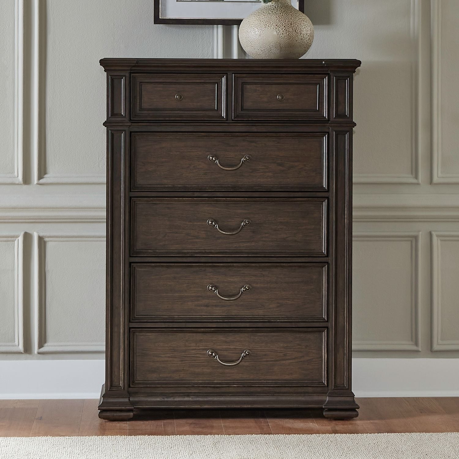 Liberty Furniture Providence Park Bedroom 6 Drawer Chest Chateau Brown