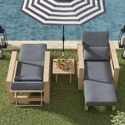 Modern Valentino Outdoor Chaise Lounge set of 2 by HULALA HOME