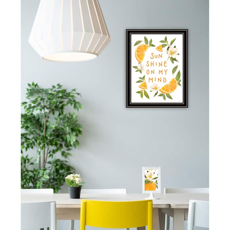 TrendyDecor4U Contemporary "Sun Shine on My Mind" Framed Print Wall Art