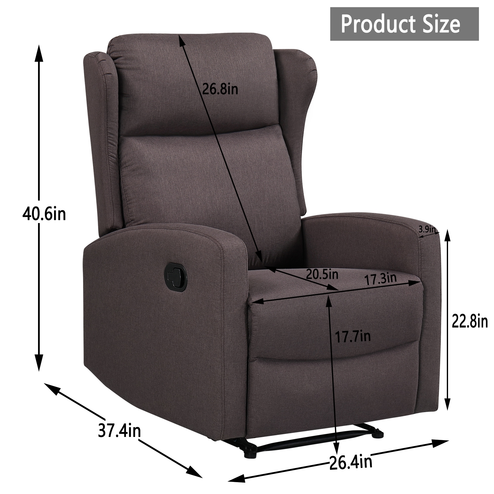 Recliner chair with hotsell adjustable lumbar support