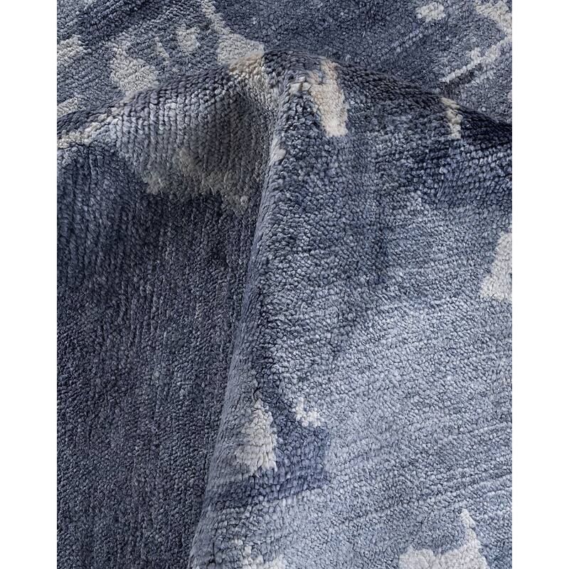 Modern One-of-a-Kind Hand-Knotted Area Rug - Ivory, 9' 3" x 12' 3" - 9' 3" x 12' 3"
