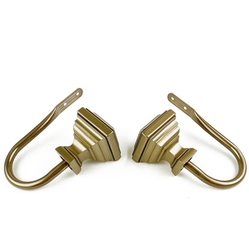 InStyleDesign Saturnino Curtain Holdback Pair - Antique Brass