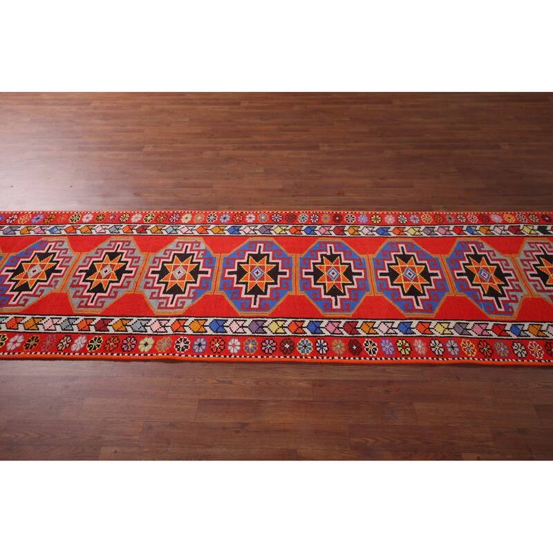 Anatolian Oriental Runner Rug Hand-Knotted Wool Carpet - 3'0"x 12'7"