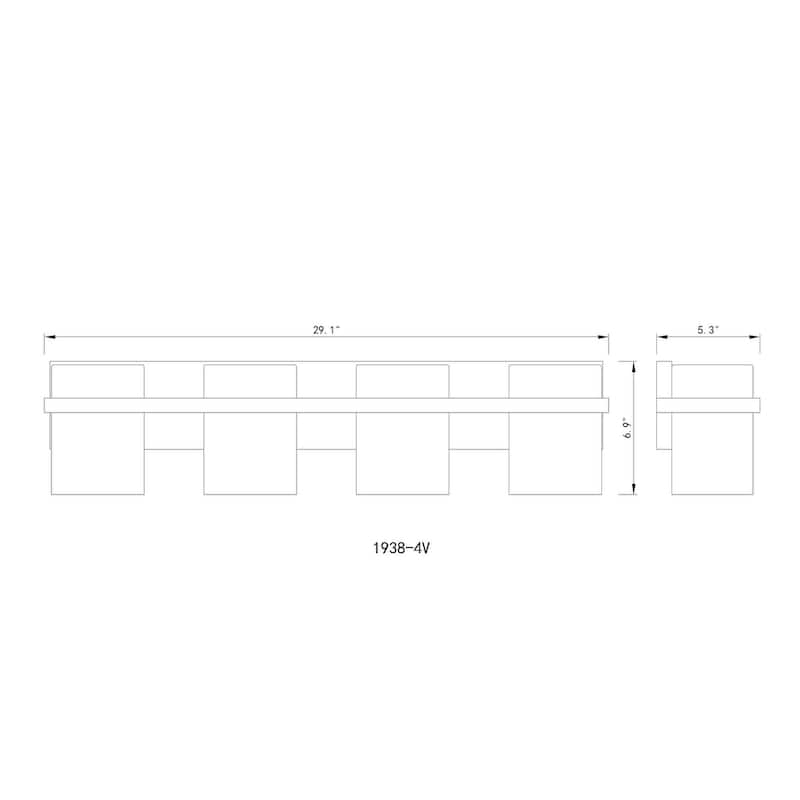 Bellevue ZBF31404 Darbyn 4 Light 29" Wide Vanity Light