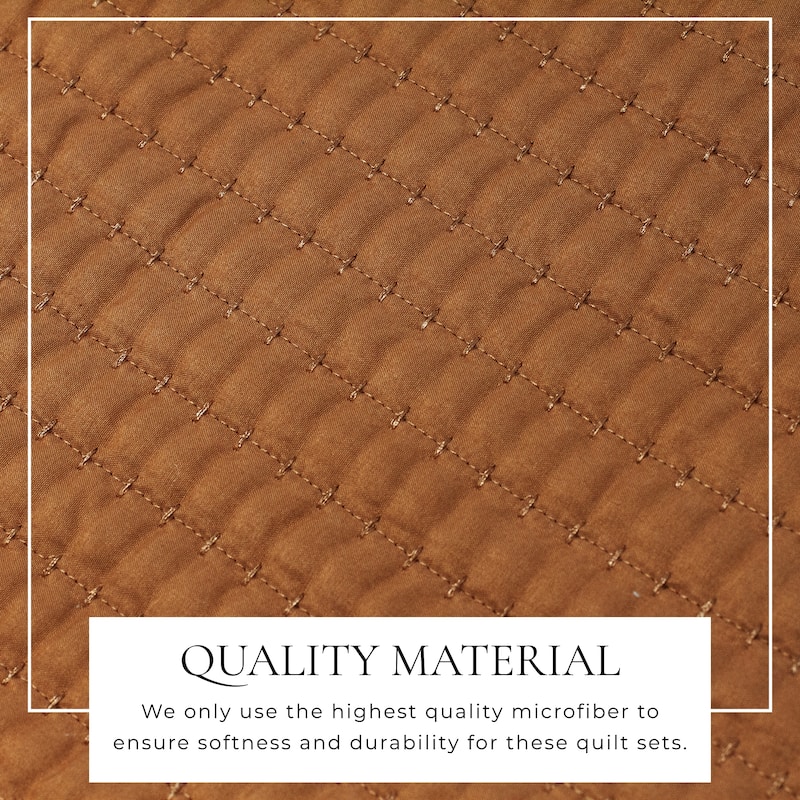 Linery & Co. Detailed Channel Stitch Microfiber Quilt Set With Shams.