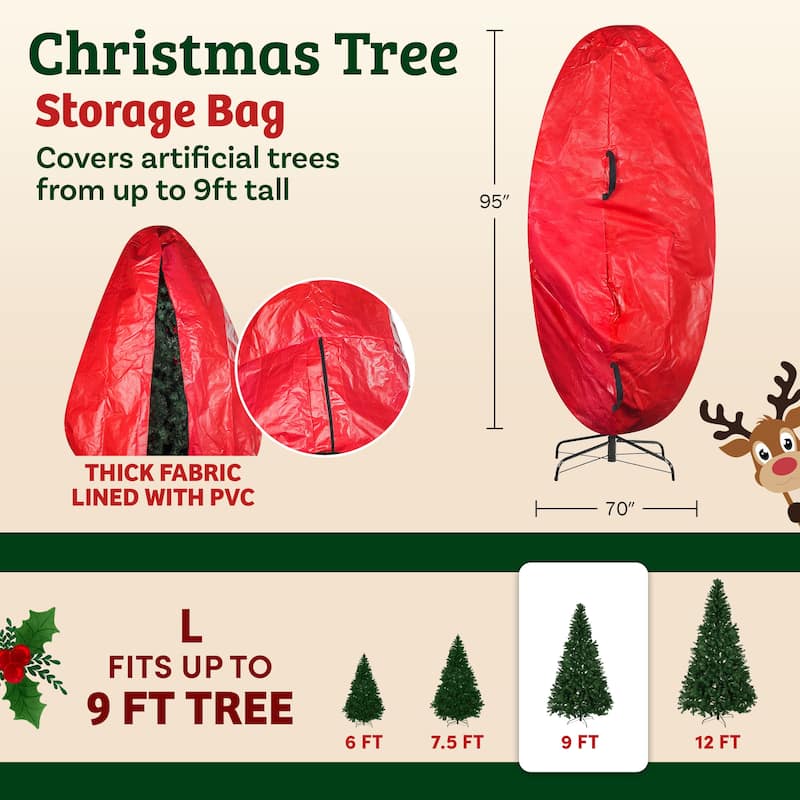 Elf Stor Premium Christmas Tree Cover Holiday Large Size 6' Tree