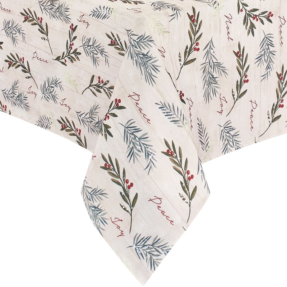 Porch & Den Pembrooke Weathered Holiday Tree Trimmings Tablecloth