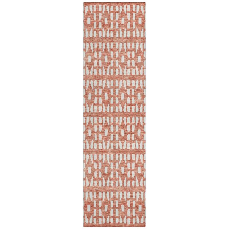 Machine Washable Indoor/ Outdoor Contemporary Imprints Chantille Rug