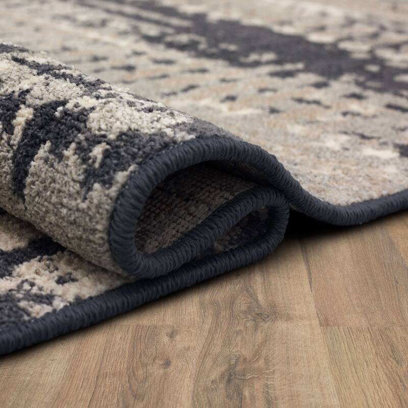 Mohawk Home Gaillard Abstract Distressed Stripe Area Rug
