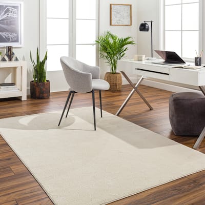 Livabliss Alder Machine Washable Transitional Solid Area Rug