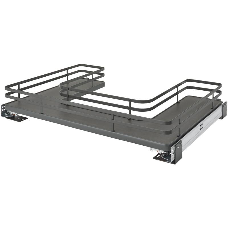 Rev-A-Shelf 5386 Series 30 Inch Pull Out U-Shaped Shelf Organizer with - Orion Gray