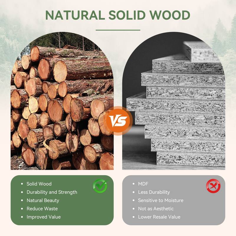 Round Coffee Table with Sintered Stone Top and Solid Wood Base