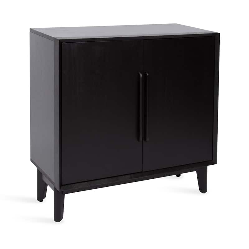 Kate and Laurel McCutcheon Floor Media Cabinet - 30x15x30 - Black
