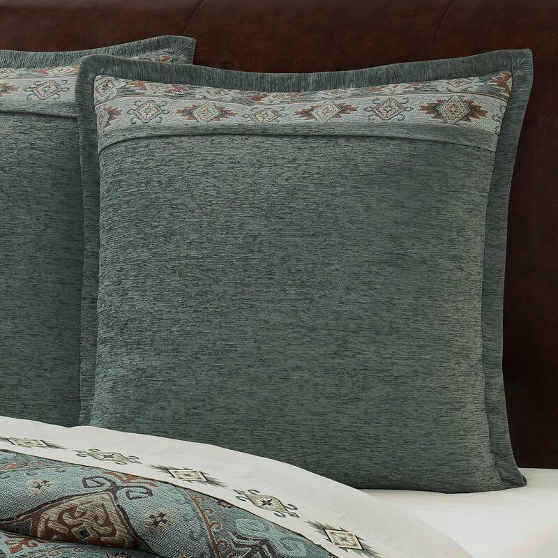 Telluride Euro Sham - Turquoise - Euro Square