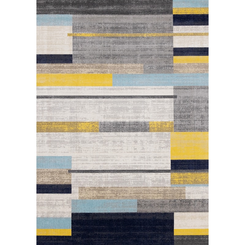HomeRoots Geometric Modern Rectangle Area Rug - 8' X 11'