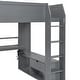preview thumbnail 8 of 9, Full Size Multi-storage Wood Gaming Loft Bed with Built-in Desk and Charging Station