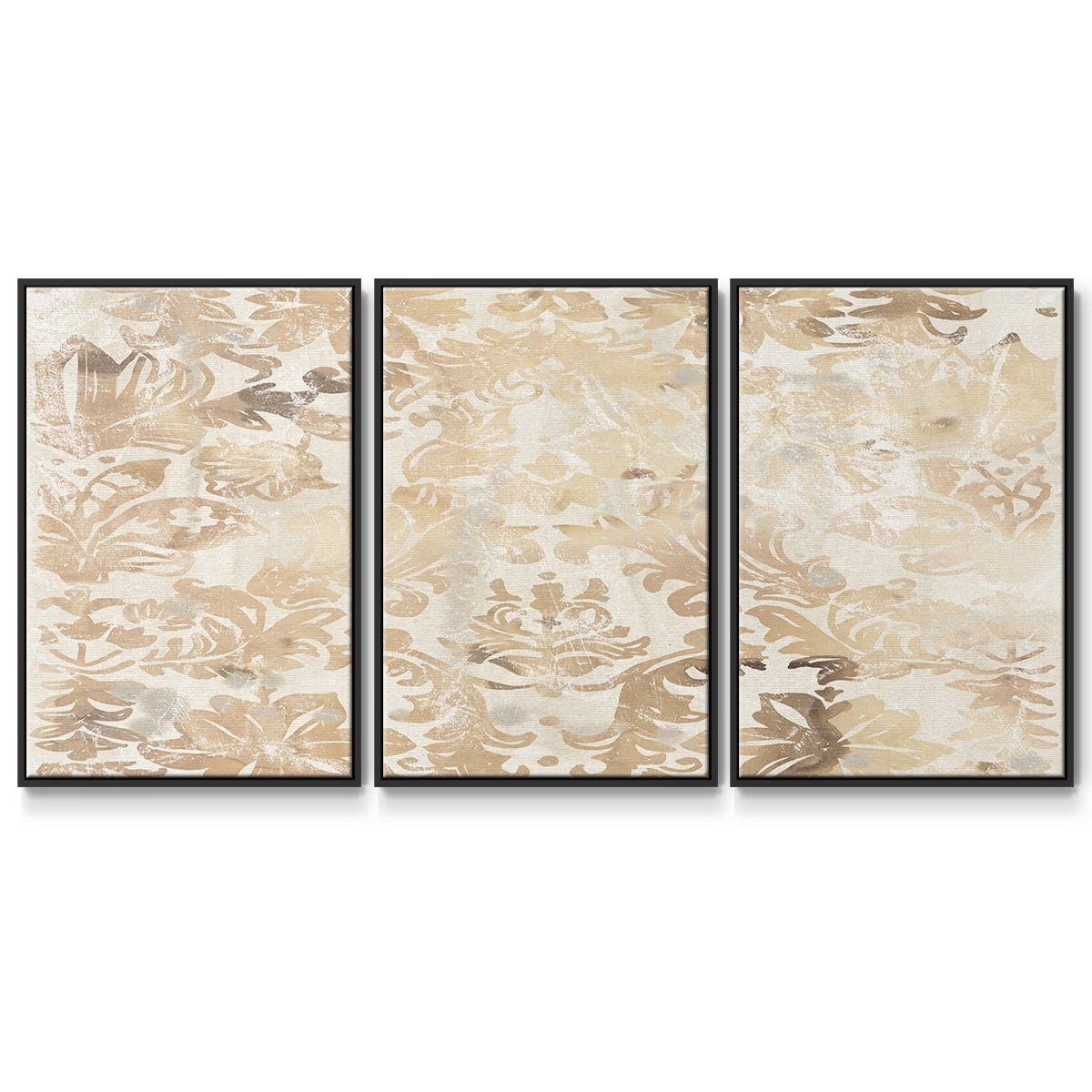 Walnut Damask II - Multi Piece Framed Canvas