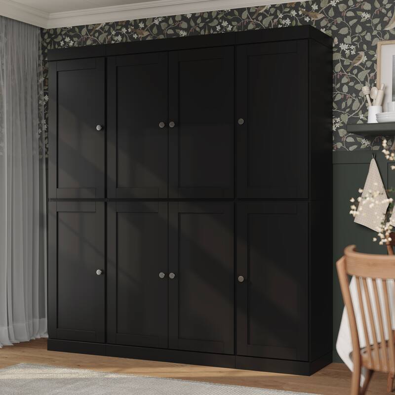 Palace Imports 100% Solid Wood 65" Pantry Cabinet with Shaker Doors, 2-Drawers and Adjustable Shelves