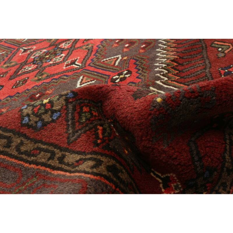 ECARPETGALLERY Hand-knotted Andelz Dark Red Wool Rug - 3'7 x 5'0