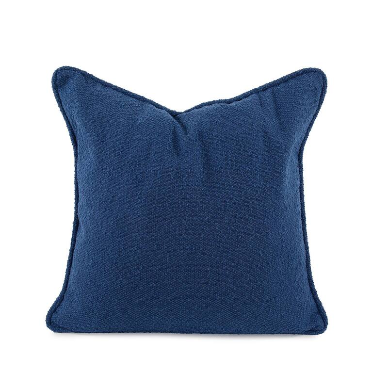 Allan Andrews Indoor/Outdoor 20" Square Textured Accent Pillow with Cover, Alicante Collection - Indigo