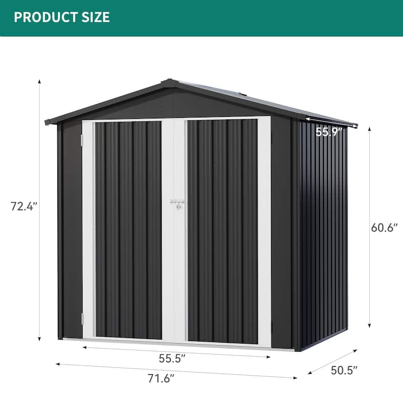 6 X 4FT Outdoor Storage Shed - 6*4 FT