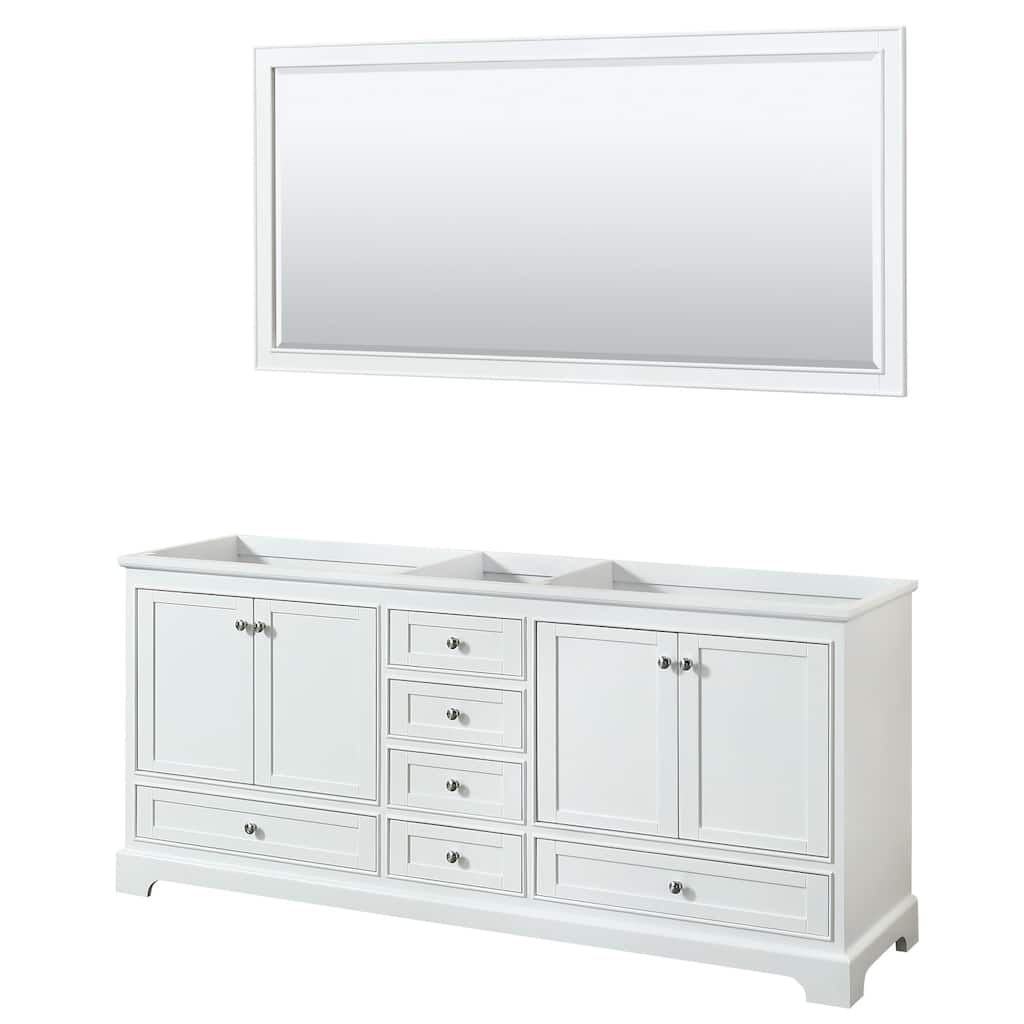Wyndham Collection Deborah 79" Free Standing Double Wood Vanity