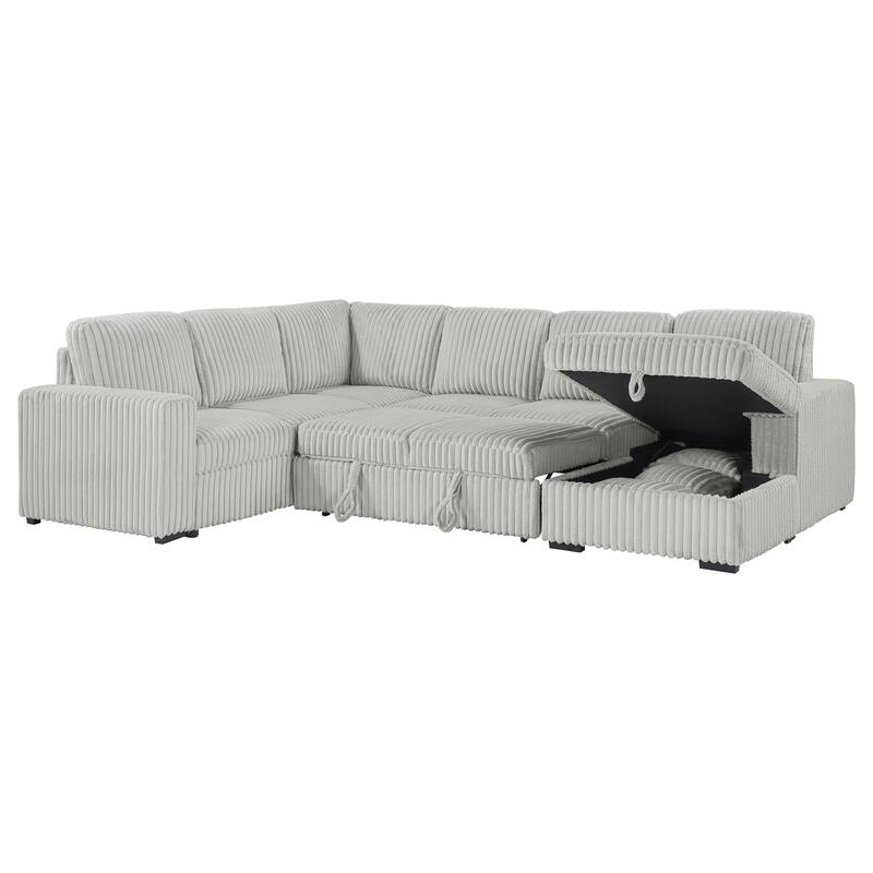Devonshire Sleeper Sectional Sofa Storage Chaise - 122.00'' x 96.75''-50.00'' x 39.25''