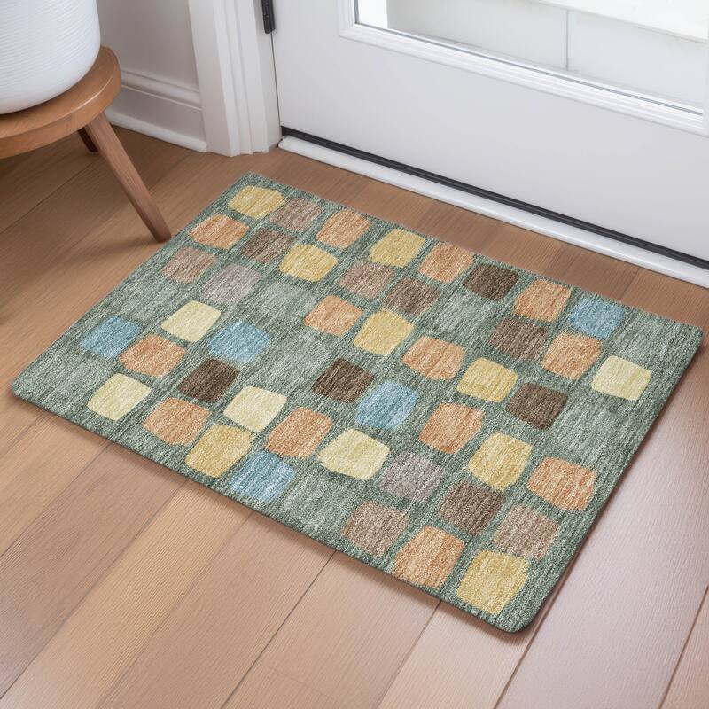 Machine Washable Indoor/ Outdoor Casual Hoppy Chantille Rug