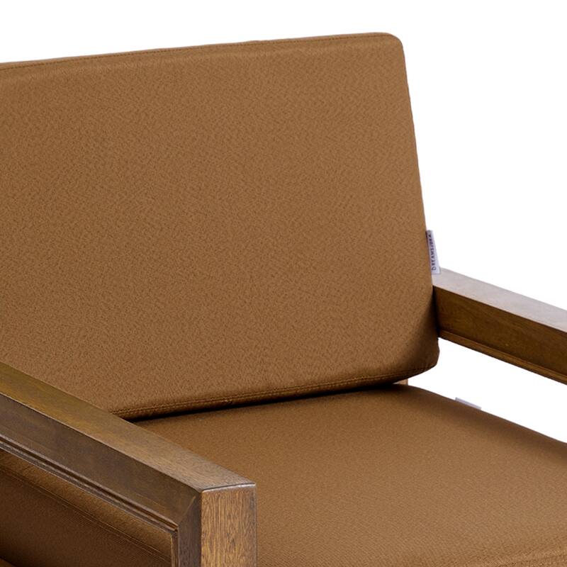 5-Piece Teak Wood Outdoor Patio Conversation Set with Cushion