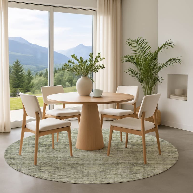 Premium Washable Super Soft Vintage Traditional Mayfield Rug - Aloe - 8' x 8'