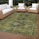 preview thumbnail 72 of 101, Machine Washable Indoor/ Outdoor Global Inver Chantille Rug Olive - 10' x 14'