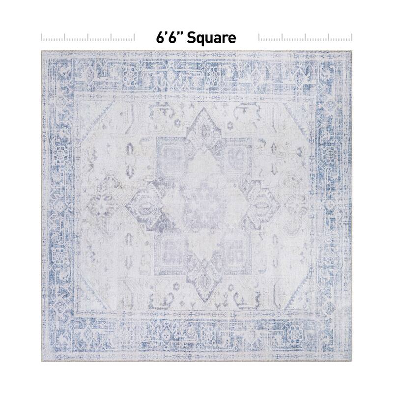 World Rug Gallery Medallion Boho Washable Area Rug