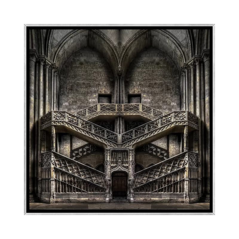 iCanvas "Tribute to Escher" by Jacek Stefan Framed
