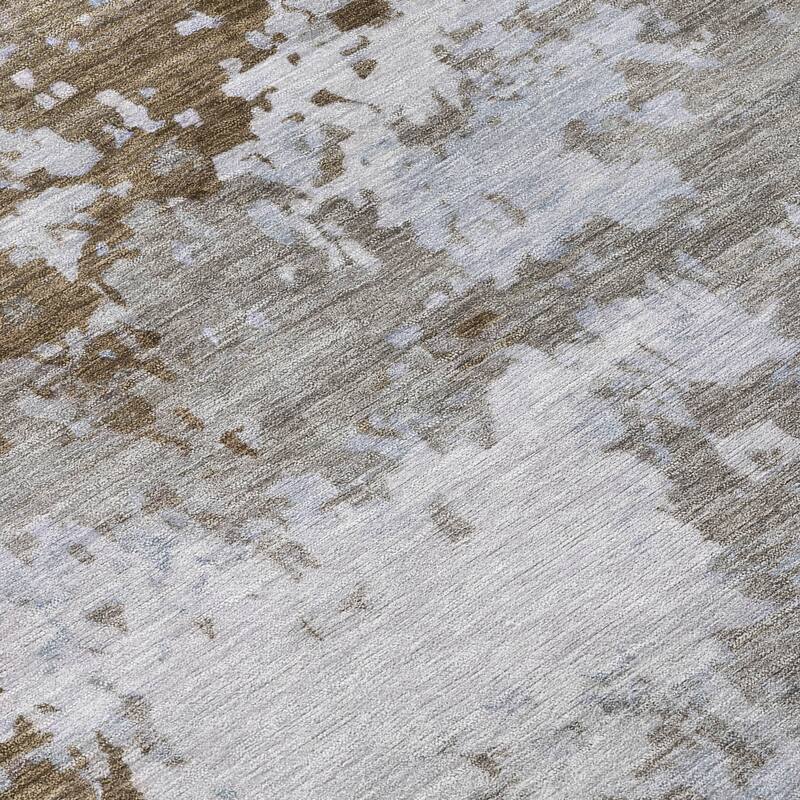 Machine Washable Indoor/Outdoor Contemporary Blend Chantille Rug