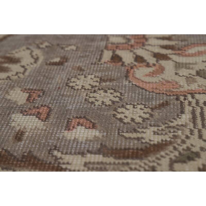 Tabriz Persian Vintage Rug Bedroom Hand-Knotted Wool Carpet - 8'5" x 11'2"