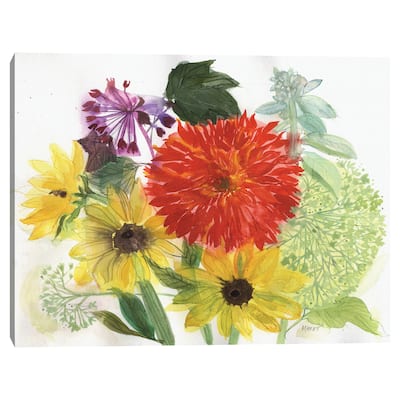 Red Flower by Maret Hensick Canvas Art Print