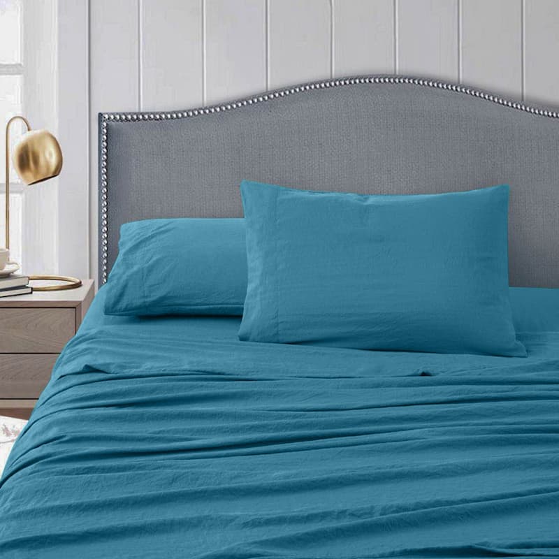 Sweet Home Collection Vintage Wash MIcrofiber Crinkle Sheet Sets